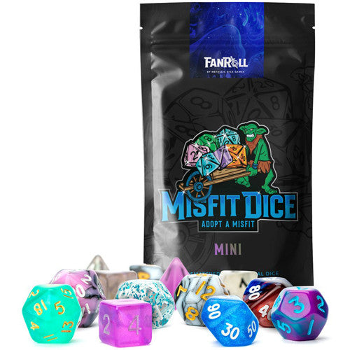 Metallic Dice Games: Adopt A Misfit Mystery 7-Dice Set: Resin Mini (2 Sets)